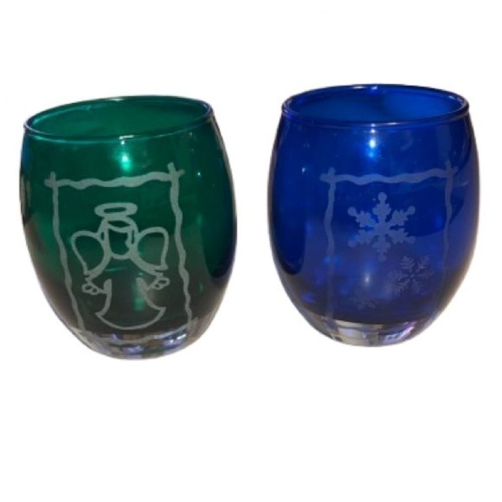 PartyLite holiday tea light/votive candle holder set of 2